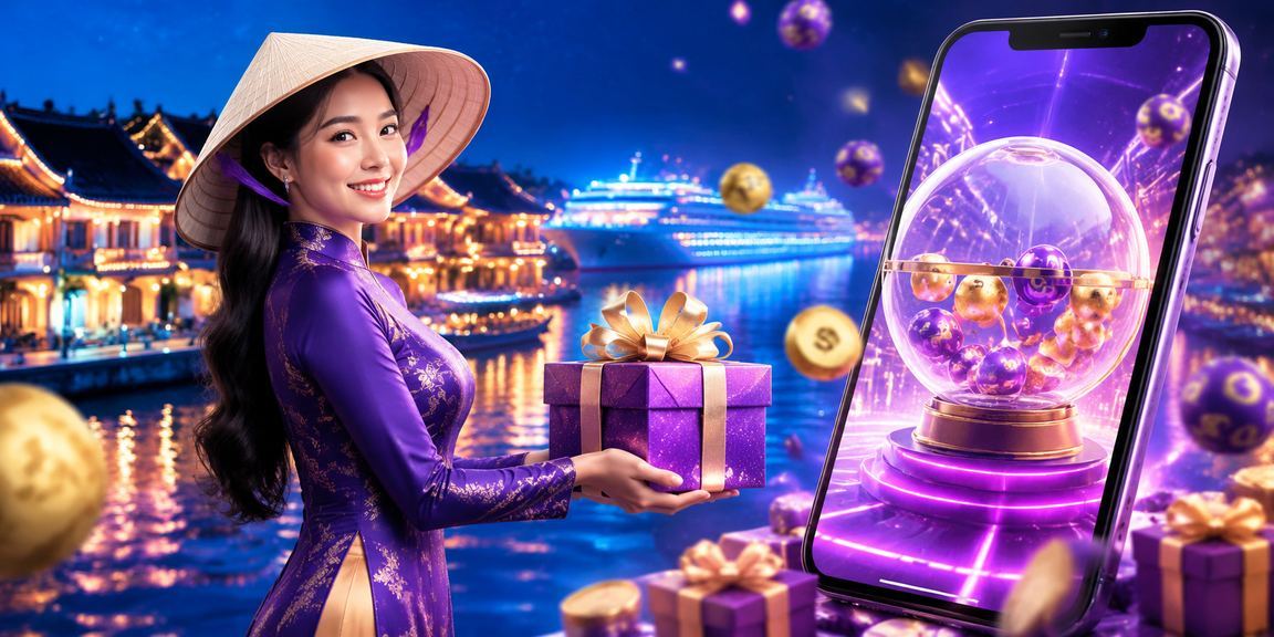 Màn hình neon kết quả xổ số tại Huế về đêm